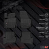 OMAC Premium Alfombrillas De Coche para Seat Altea 2004-2015 Negro TPE Goma 4Pza