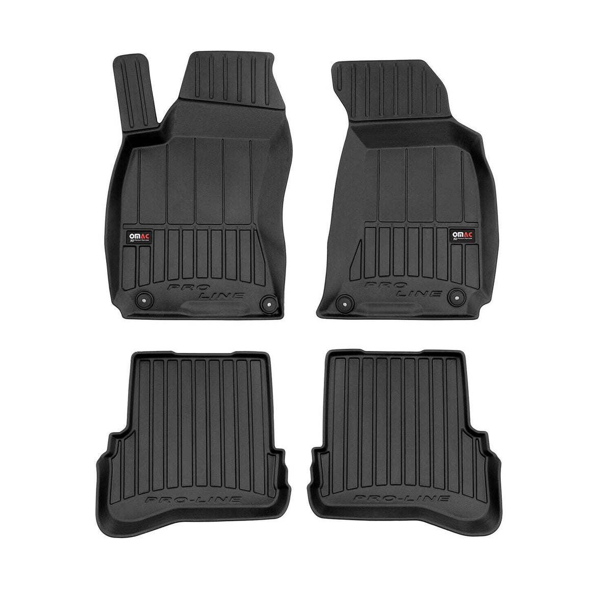 OMAC Premium Alfombrillas De Coche para VW Passat B5 1996-2005 Negro TPE Goma 4x