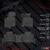 OMAC Premium Alfombrillas De Coche para Nissan Navara 2014-2025 TPE Goma 3x