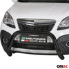 Bull Barra Frontal para Opel Mokka 2012-2016 Negro Brillante Acero