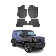 OMAC Alfombrillas De Coche para Suzuki Jimny 2018-2025 Negro Goma 4Pza
