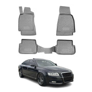 OMAC Alfombrillas De Coche para Audi A6 C6 2008-2011 Gris Goma TPE 4Pza