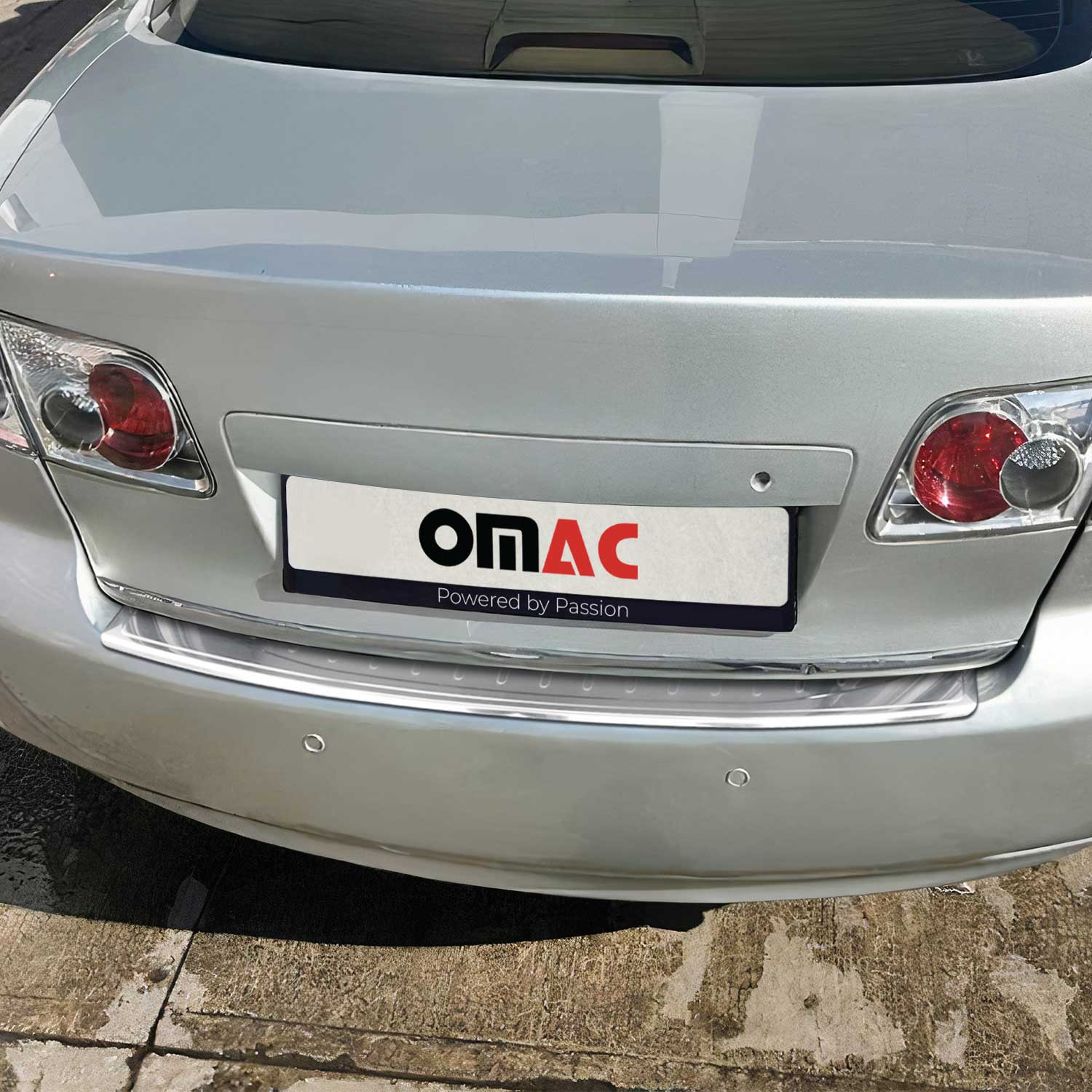 Protector de Parachoques Trasero para Mazda 6 2002-2007 Plata Brillante Acero