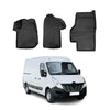 OMAC Alfombrillas De Coche para Renault Master 2010-2024 Negro Goma TPE 3Pza