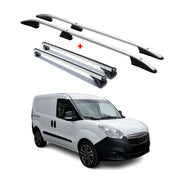 Rieles & Barras de Techo Coche para Opel Combo D Fiat Doblo L1 Gris Aluminio 4x
