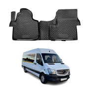 OMAC Alfombrillas De Coche para Mercedes Sprinter W906 2006-2018 Negro TPE 2Pza