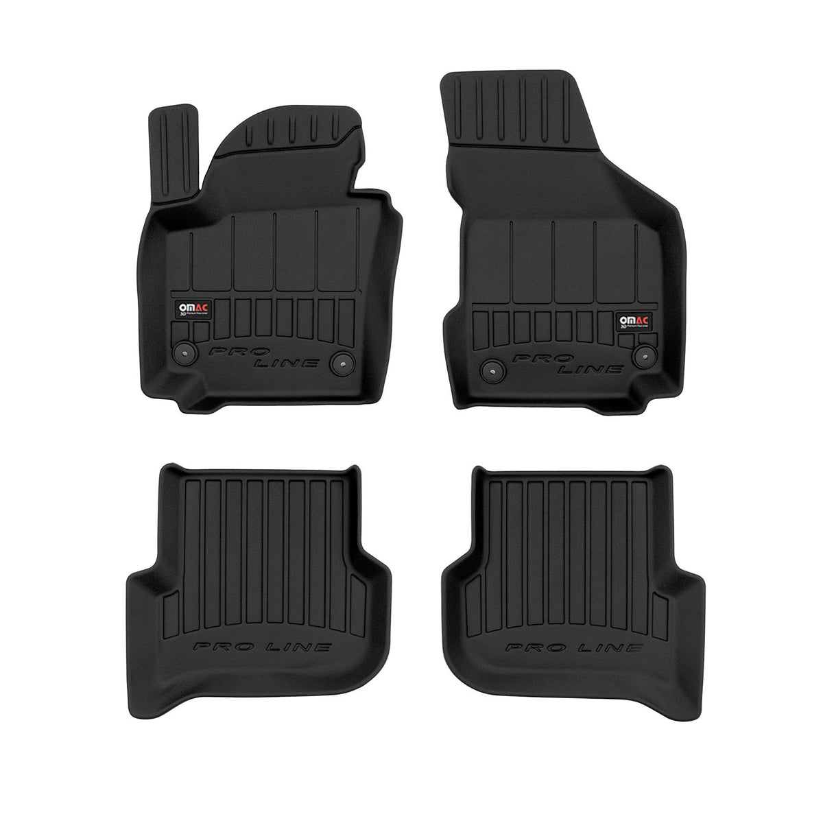 OMAC Premium Alfombrillas De Coche para VW Golf Plus 2005-2014 Negro TPE Goma 4x