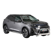 Par de Estribos Barras Laterales para Peugeot 2008 2020-2025 Plata Acero 2x