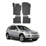 OMAC Alfombrillas De Coche para Mercedes M Class W164 ML 2005-2011 Negro Goma 4x