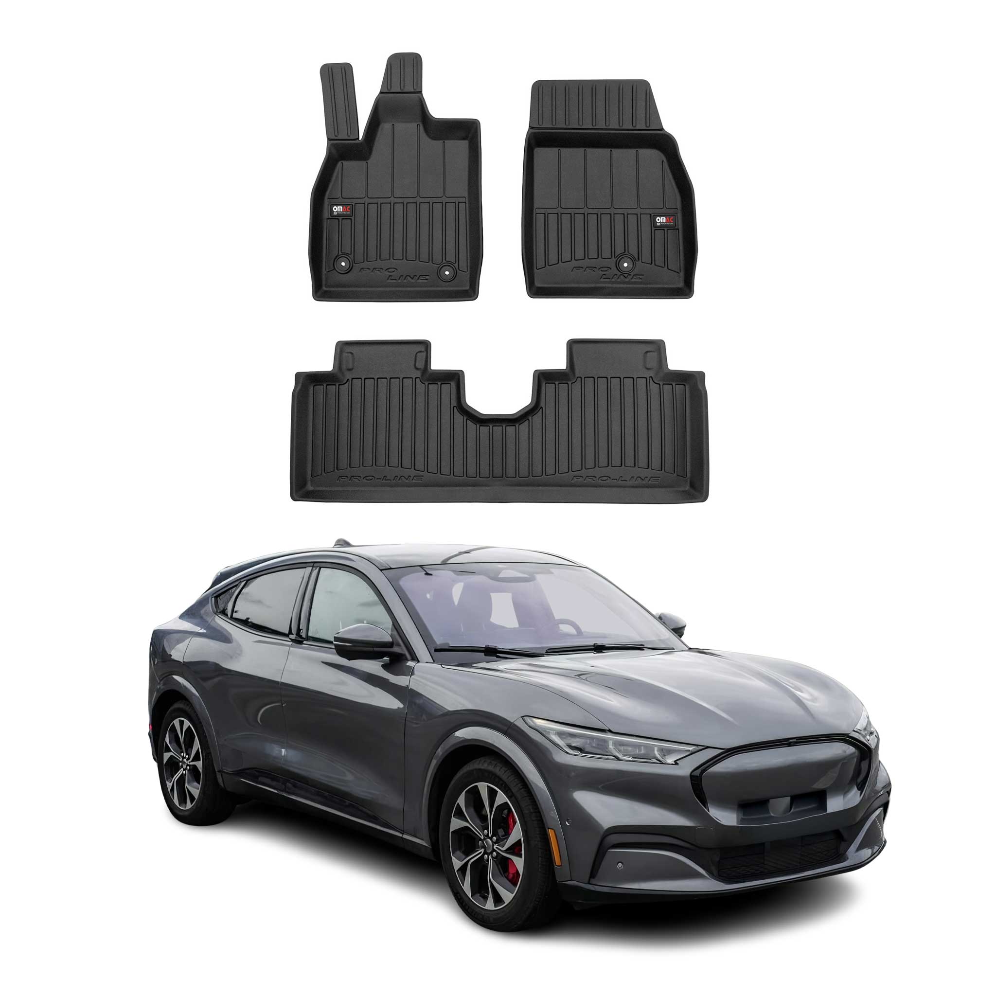 OMAC Premium Alfombrillas De Coche para Ford Mustang Mach-E 2020-2025 Goma 3x