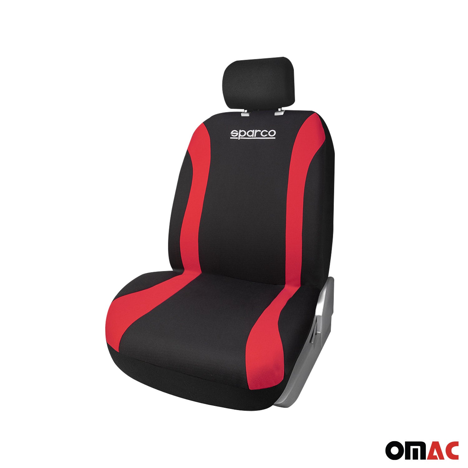 Sparco Funda de Asiento Universal Negro Rojo 9Pza Poliéster