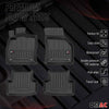 OMAC Premium Alfombrillas Coche para Seat Leon / Leon Hatchback 2012-2020 TPE 4x