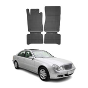 OMAC Alfombrillas De Coche para Mercedes E Class W211 2002-2009 Negro Goma 4Pza