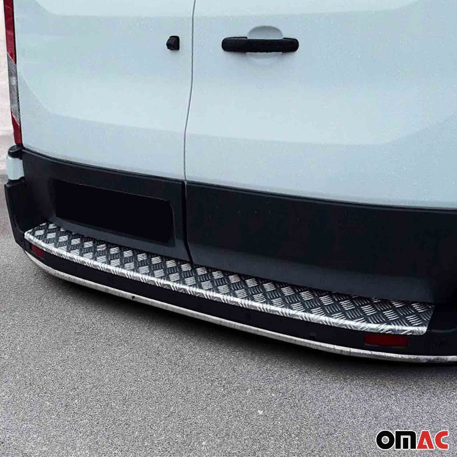 Protector Parachoques para Ford Transit 2014-2025 Puerta doble Plata Mate Alu