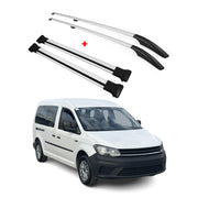 Rieles & Barras de Techo Coche para VW Caddy 2015-2020 Largo Gris Aluminio