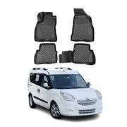 OMAC Alfombrillas De Coche para Opel Combo 2010-2018 Negro Goma TPE 4Pza