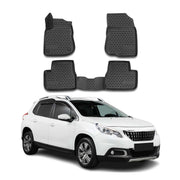 OMAC Alfombrillas De Coche para Peugeot 2008 2014-2019 Negro Goma 4Pza
