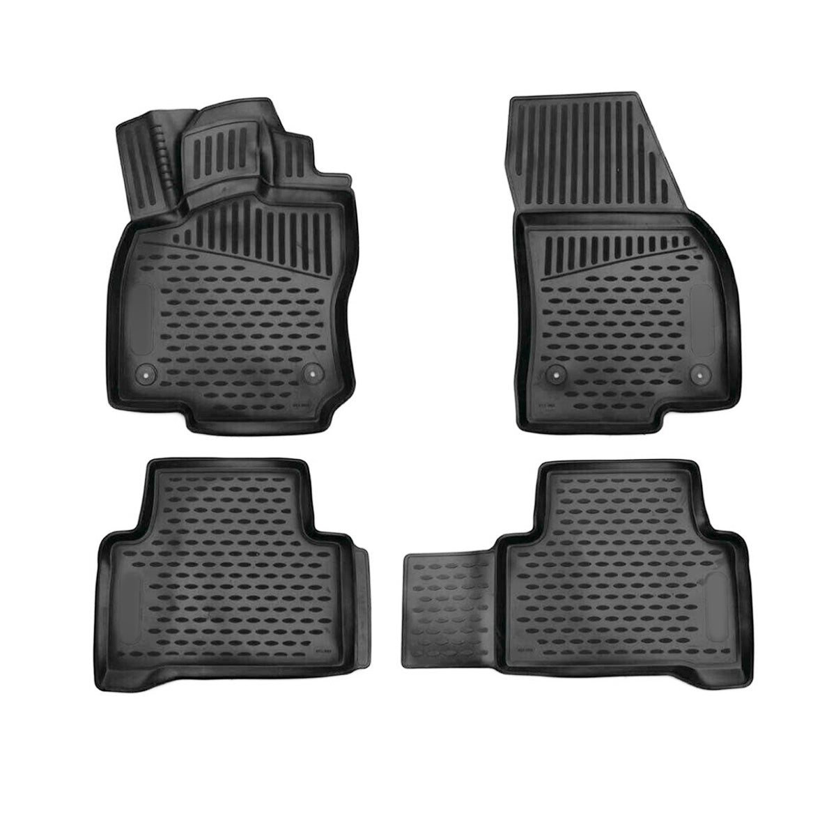 OMAC Alfombrillas De Coche para VW Touran 2015-2021 Negro Goma TPE 4Pza