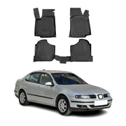 OMAC Alfombrillas De Coche para Seat Toledo 1998-2004 Negro Goma TPE 4Pza