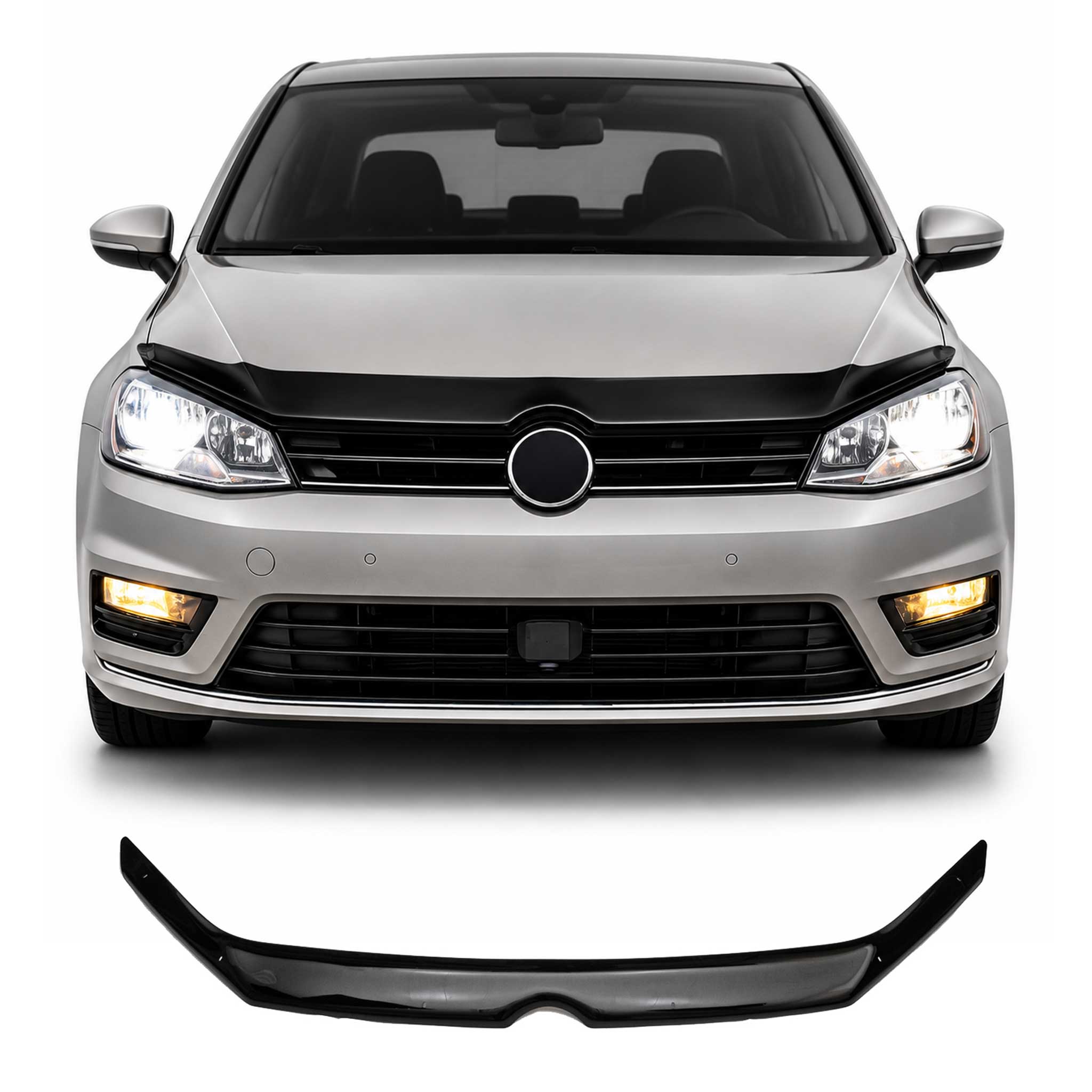 Deflector de Capó para VW Golf Mk7 2012-2019 Oscuro Brillante Acrílico