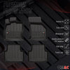 OMAC Premium Alfombrillas De Coche para Seat Leon 2020-2025 Negro TPE Goma 4Pza