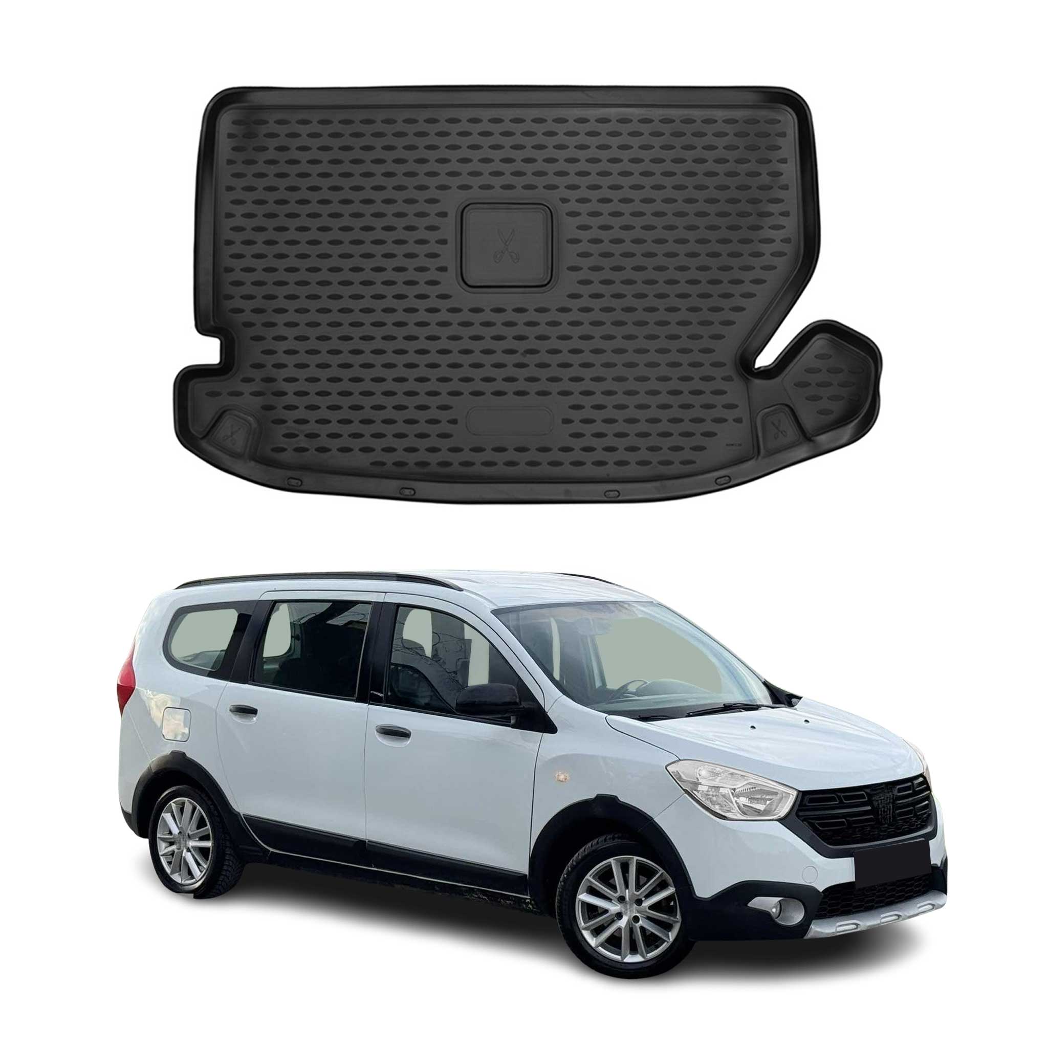 OMAC Bandeja Maletero Alfombrilla para Dacia Lodgy Stepway 2017-2024 7 Asiento