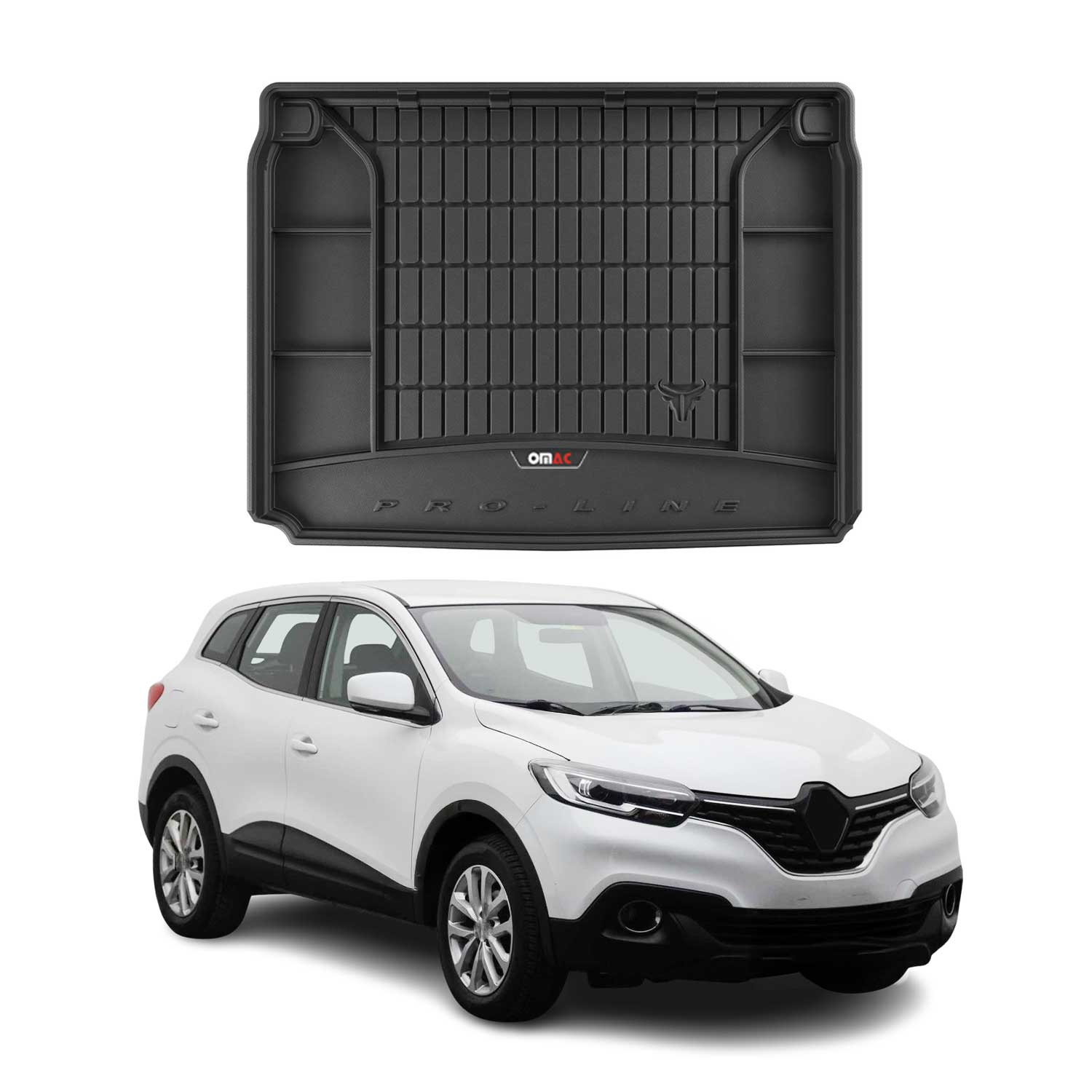 OMAC Premium Bandeja Maletero Alfombrilla para Renault Kadjar 2015-2024 TPE
