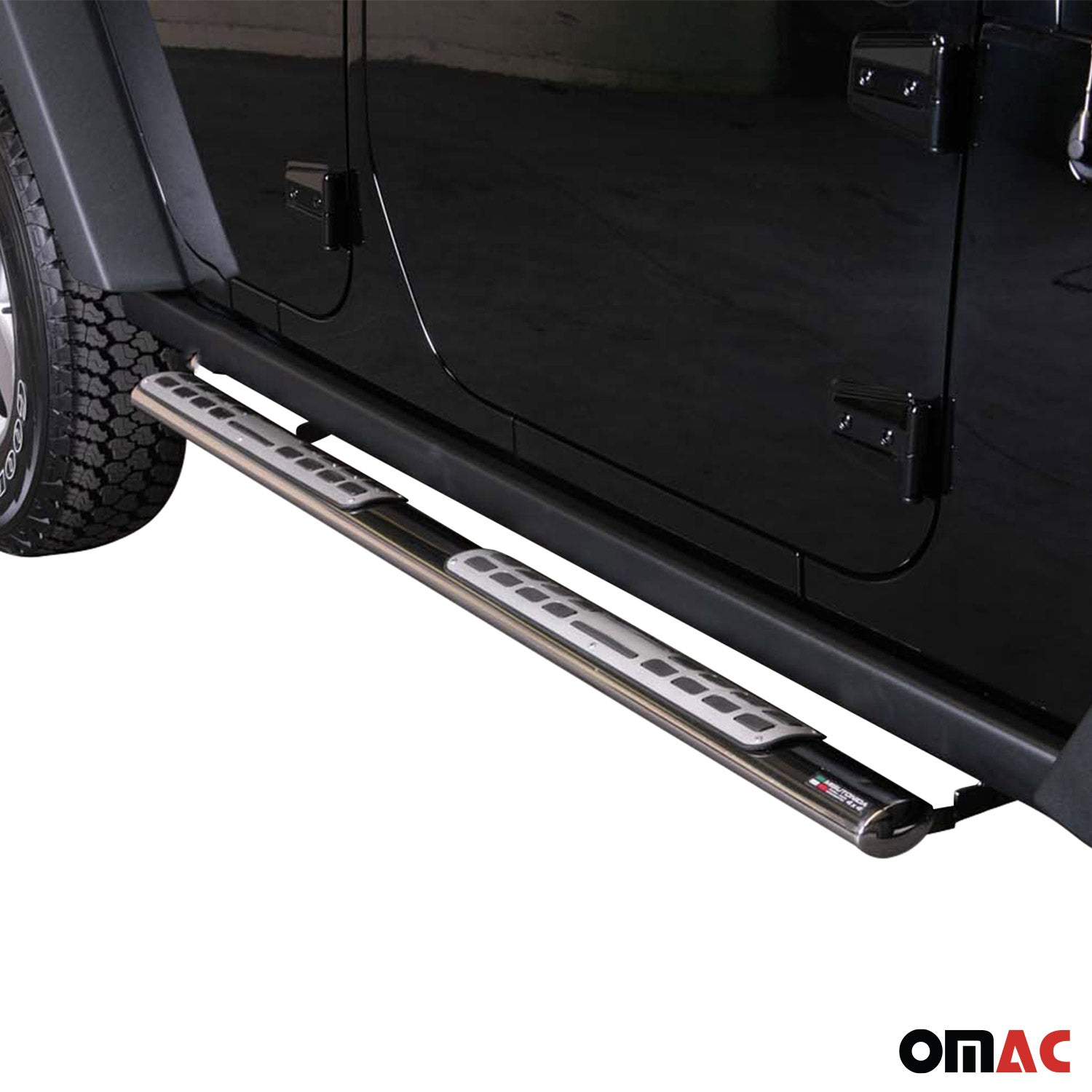 Par de Estribos Barras Laterales para Jeep Wrangler 2011-2017 Plata Acero 2x