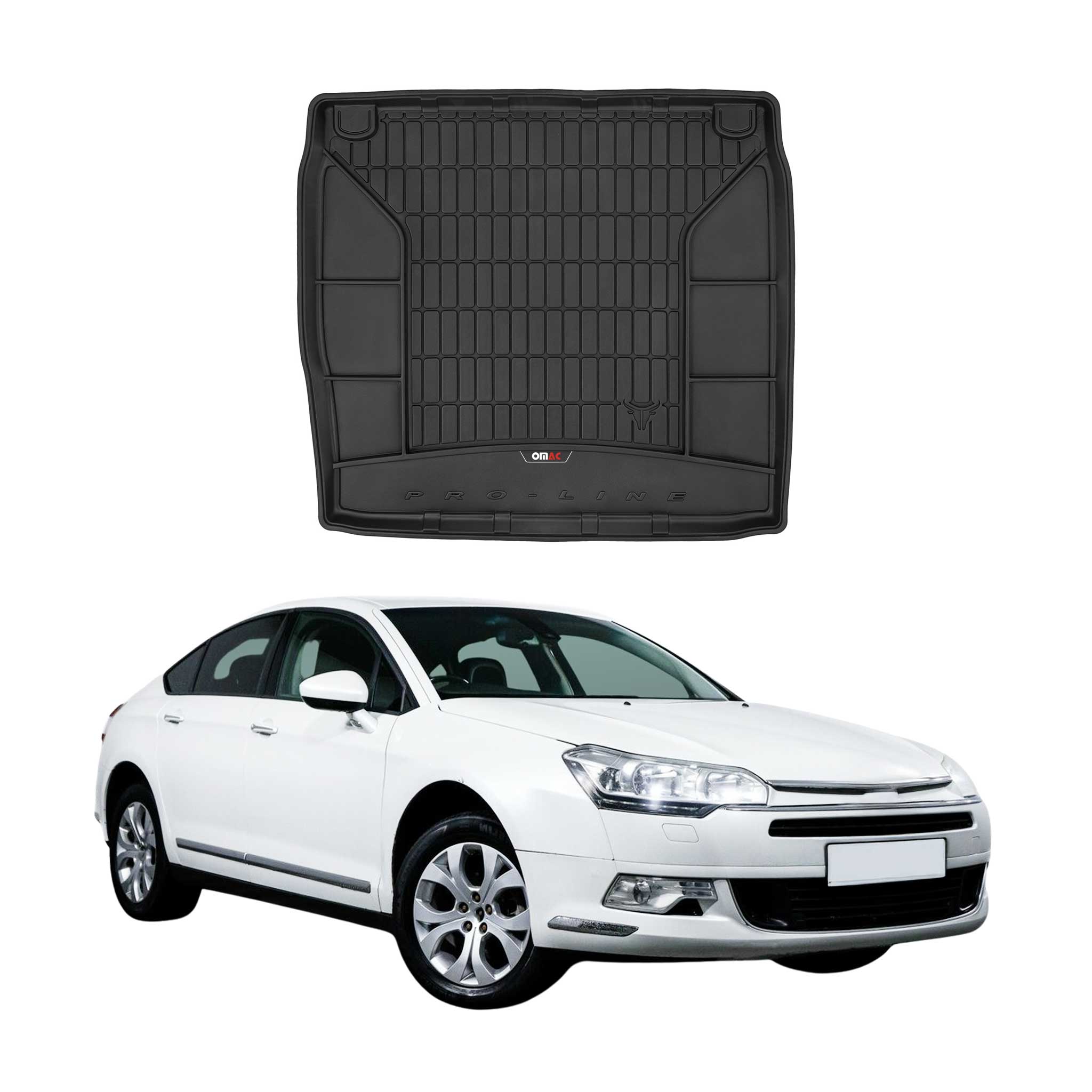 OMAC Premium Bandeja Maletero Alfombrilla para Citroen C5 Sedán 2008-2017 TPE