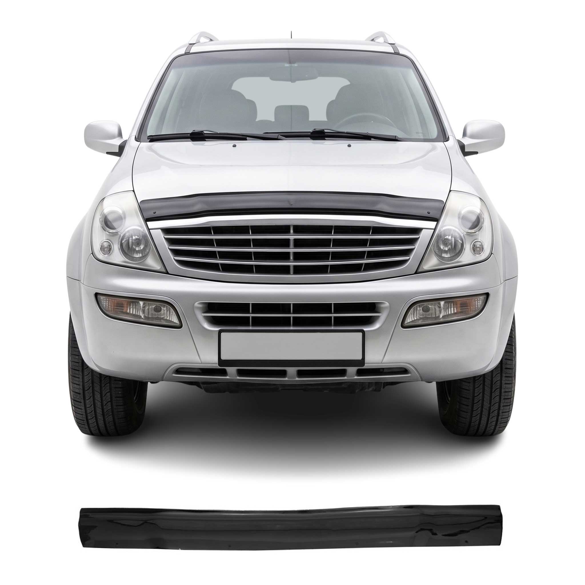 Deflector de Capó para Ssangyong Rexton 2001-2007 Oscuro Brillante Acrílico