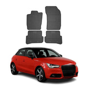 OMAC Alfombrillas De Coche para Audi A1 / A1 Sportback 2010-2018 Negro Goma 4Pza