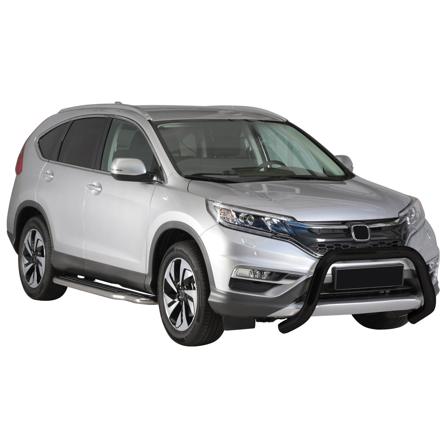 Bull Barra Frontal para Honda CR-V 2016-2018 Negro Brillante Acero