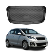OMAC Bandeja Maletero Alfombrilla para Peugeot 108 2014-2022 5puertas Negro TPE