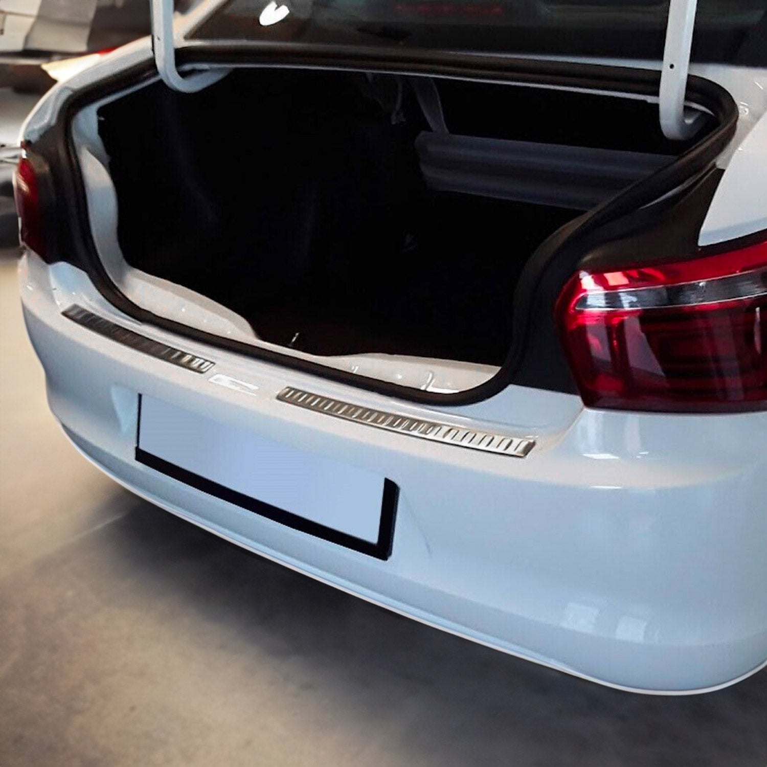 Protector de Parachoques Trasero para Citroen C-Elysee 2012-2024 Acero cepillado