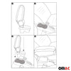 Negro Reposabrazos Consola para Opel Corsa F 2019-2025 Negro PU Cuero Plástico