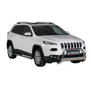 Par de Estribos Barras Laterales para Jeep Cherokee 2013-2018 Plata Acero 2x