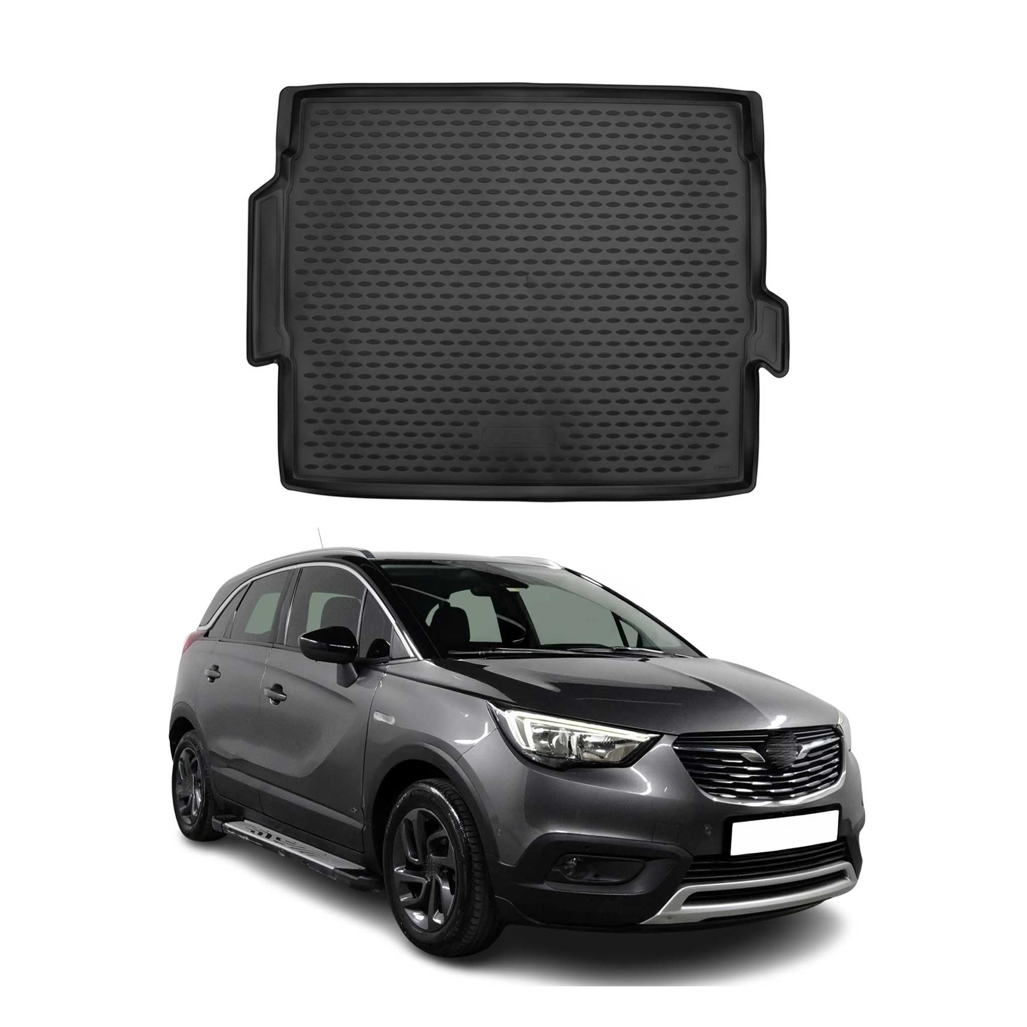 OMAC Bandeja Maletero Alfombrilla para Opel Grandland 2017-2021 Obere Negro TPE