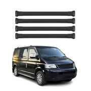 Barras Techo Baca para VW T5 T6 Transporter Multivan Caravelle 2003-24 Negro 4x
