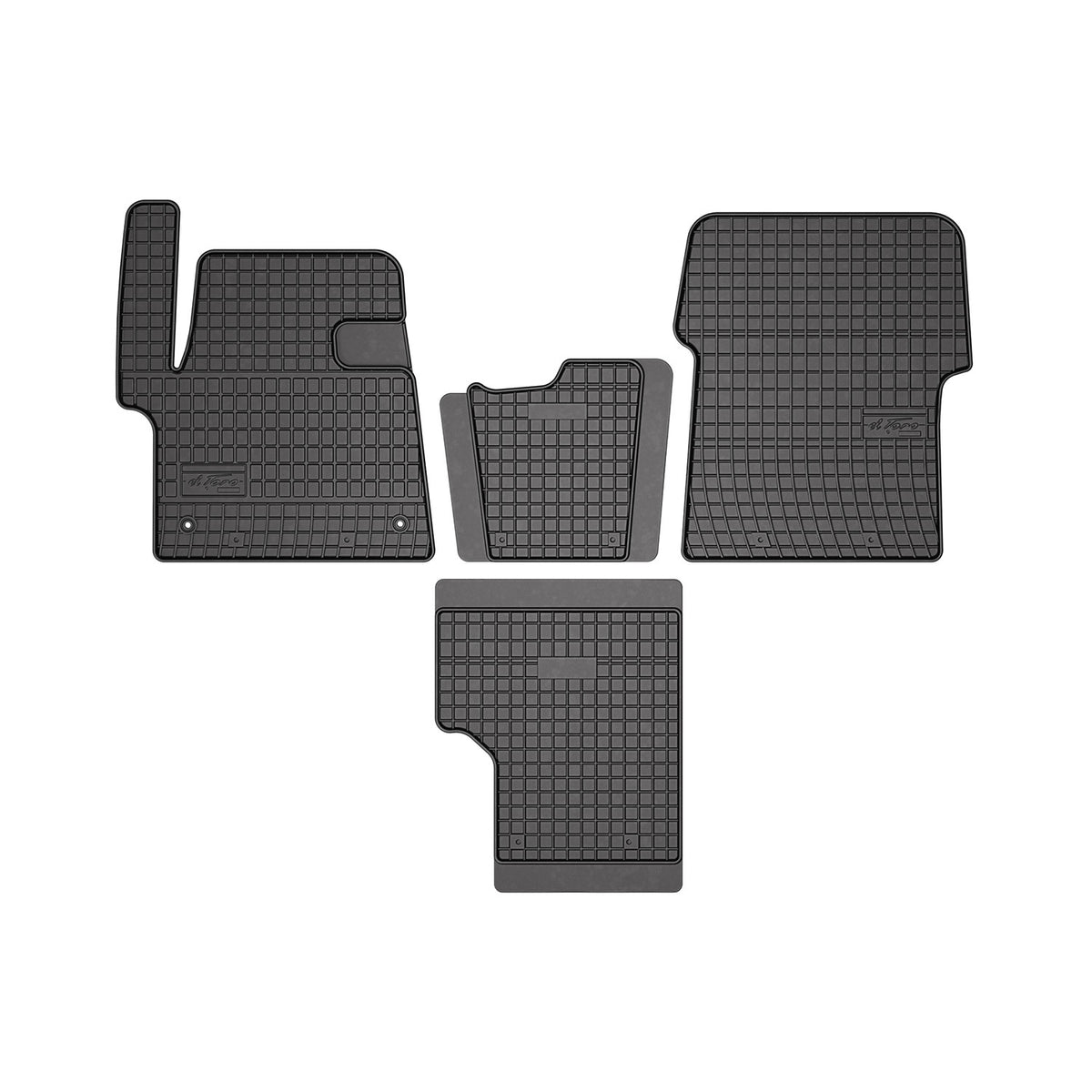 OMAC Alfombrillas De Coche para Peugeot Traveller 2016-2024 Negro Goma 4Pza