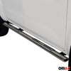 Par de Estribos Barras Laterales para Renault Alaskan 2017-2021 Plata Acero 2x