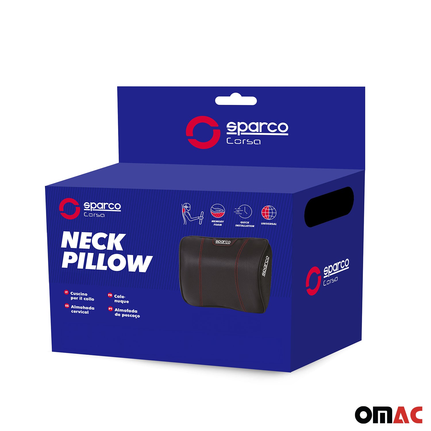 Sparco Cuello Soporte lumbar para de Automóvil Universal Negro