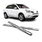Par de Estribos Barras Laterales para Renault Koleos 2008-2011 Plata Acero 2x