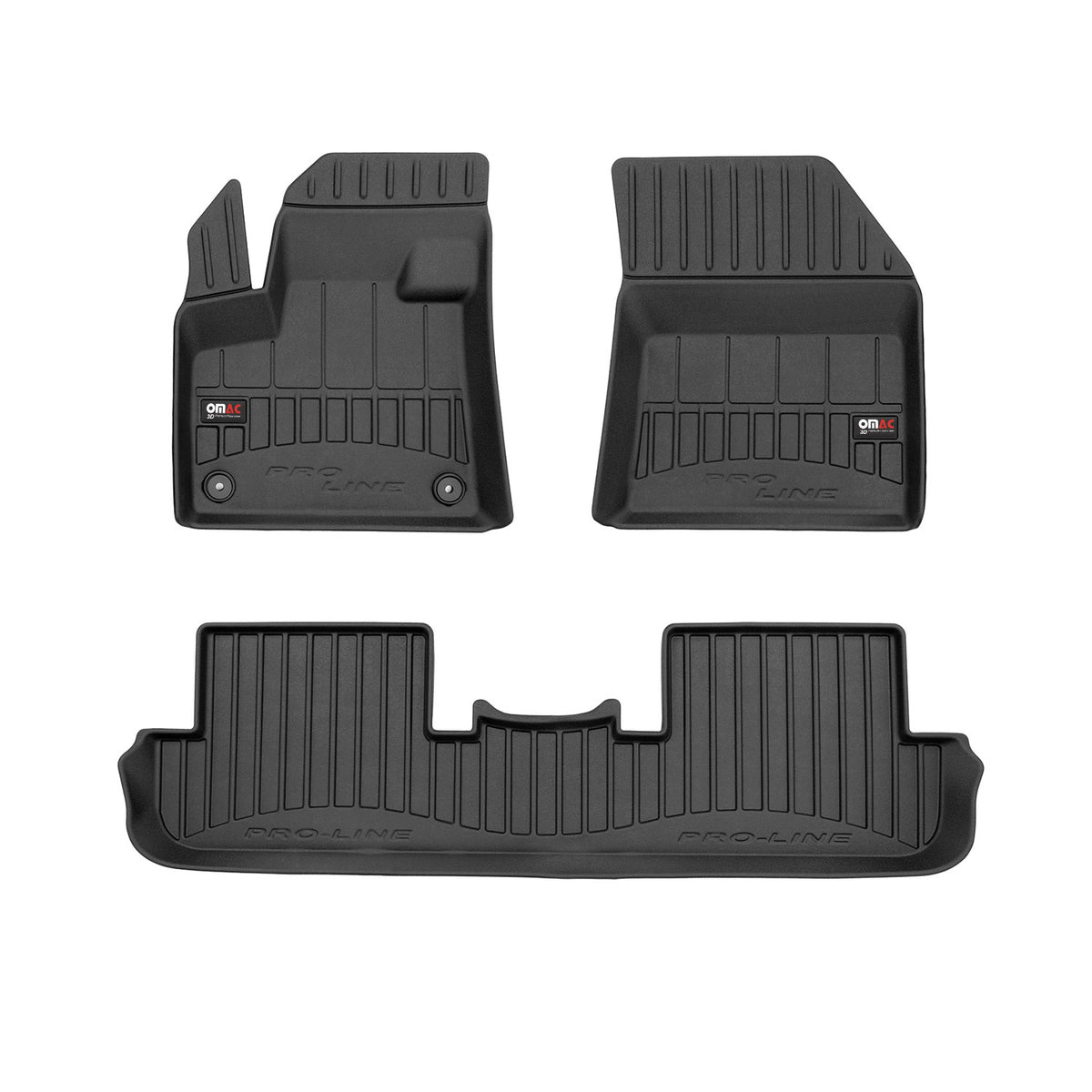 OMAC Premium Alfombrillas De Coche para Peugeot 3008 2016-2024 Negro TPE Goma 4x