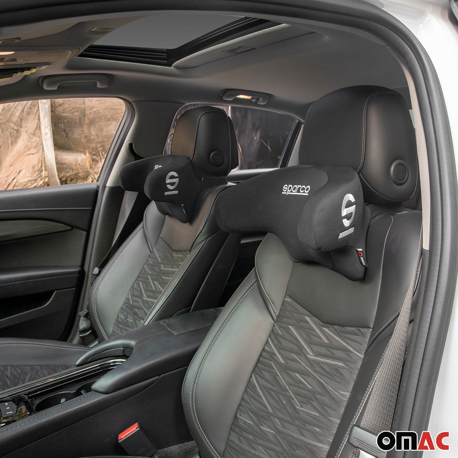 Sparco Cuello Soporte lumbar para de Automóvil Universal Negro Poliéster