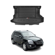 OMAC Premium Bandeja Maletero Alfombrilla para Kia Sportage 2004-2010 Negro TPE