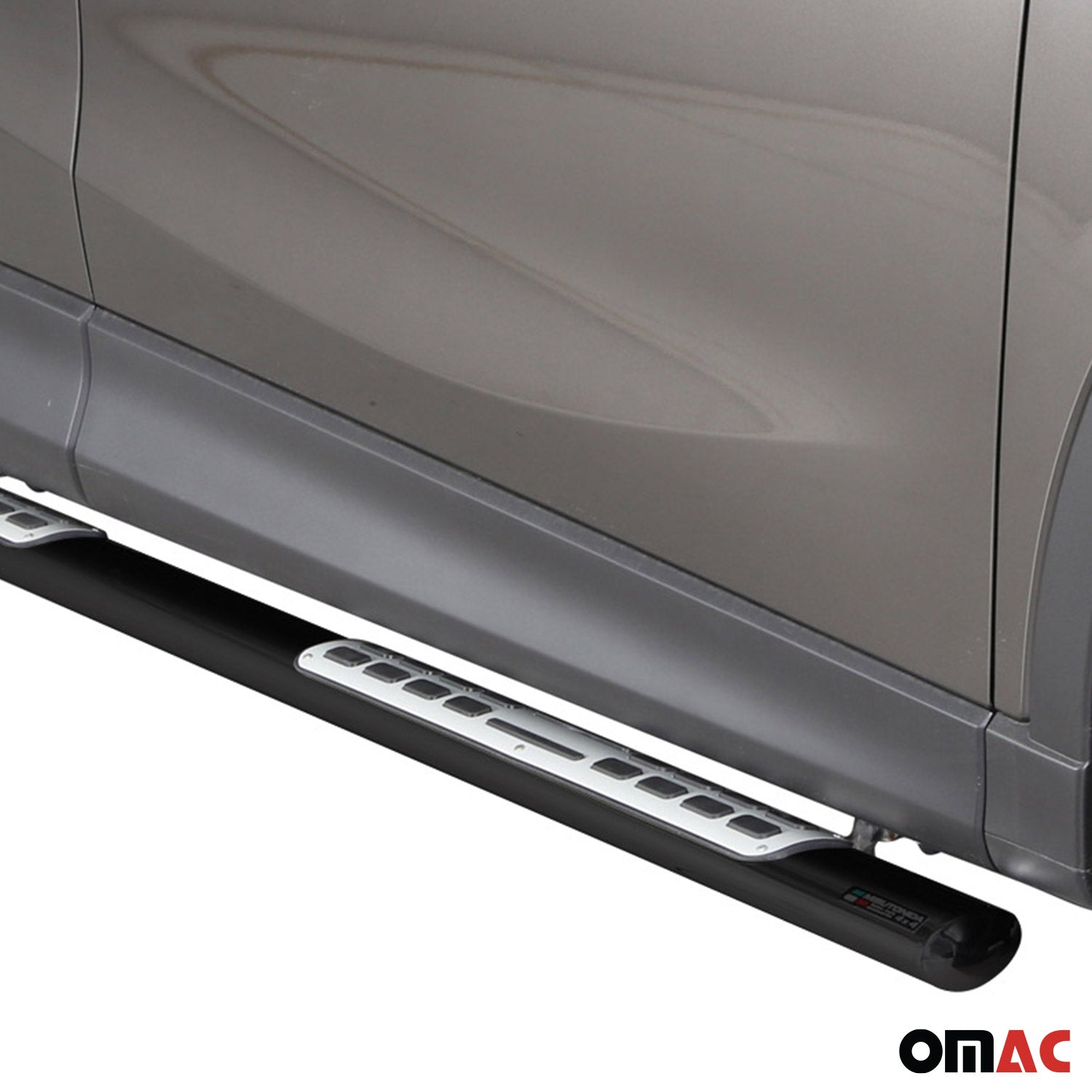 Par de Estribos Barras Laterales para Mazda CX-5 2015-2016 Negro Brillante Acero