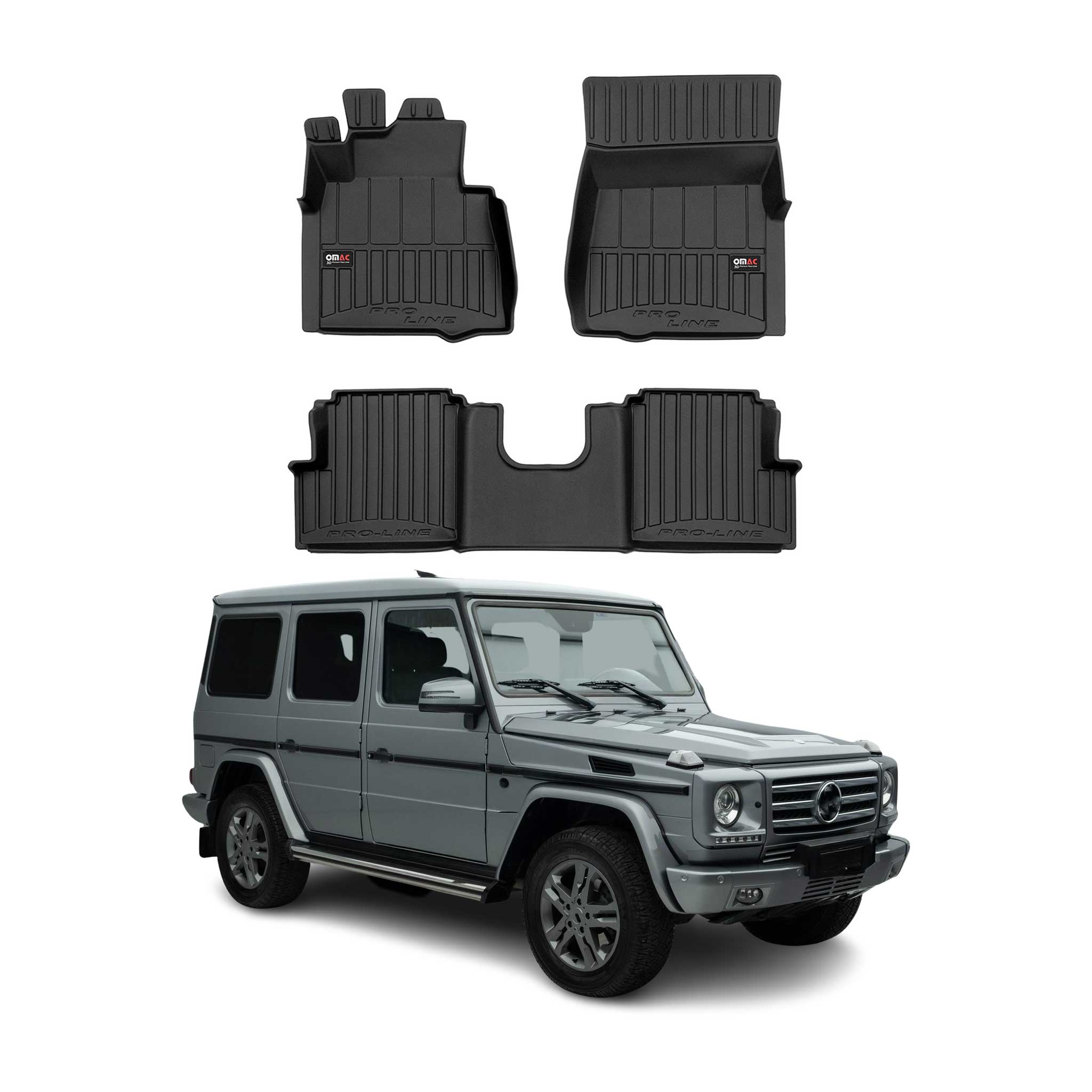 OMAC Premium Alfombrillas De Coche para Mercedes G Class W463 1990-2018 Goma 3x