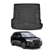 OMAC Premium Bandeja Maletero Alfombrilla para Audi Q7 4M 2015-2025 Negro TPE