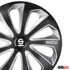 Sparco Sicilia Tapacubos 14 Pulgadas Universal Plata Carbono Negro ABS