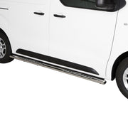 Estribos Barras Laterales para Peugeot Expert 2016-2025 L1 Corto Plata Acero